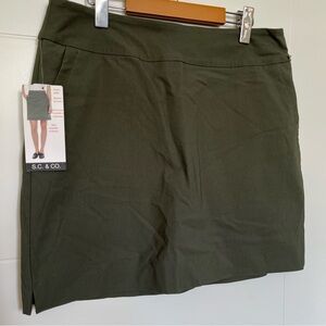 NWT S.C. & Co. Olive Green Skirt with built in shorts
